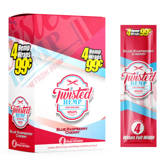 TWISTED HEMP WRAP 4/99C BLUE RAS CHRY