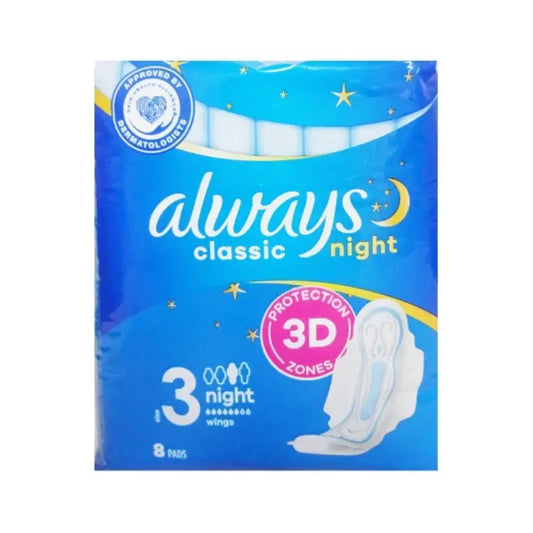 ALWAYS MAXI NIGHT W/WINGS 8/6CT