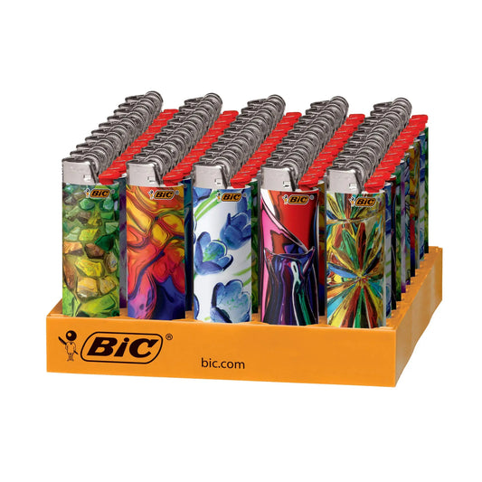 BIC LIGHTERS BLOWN GLASS 50 CT