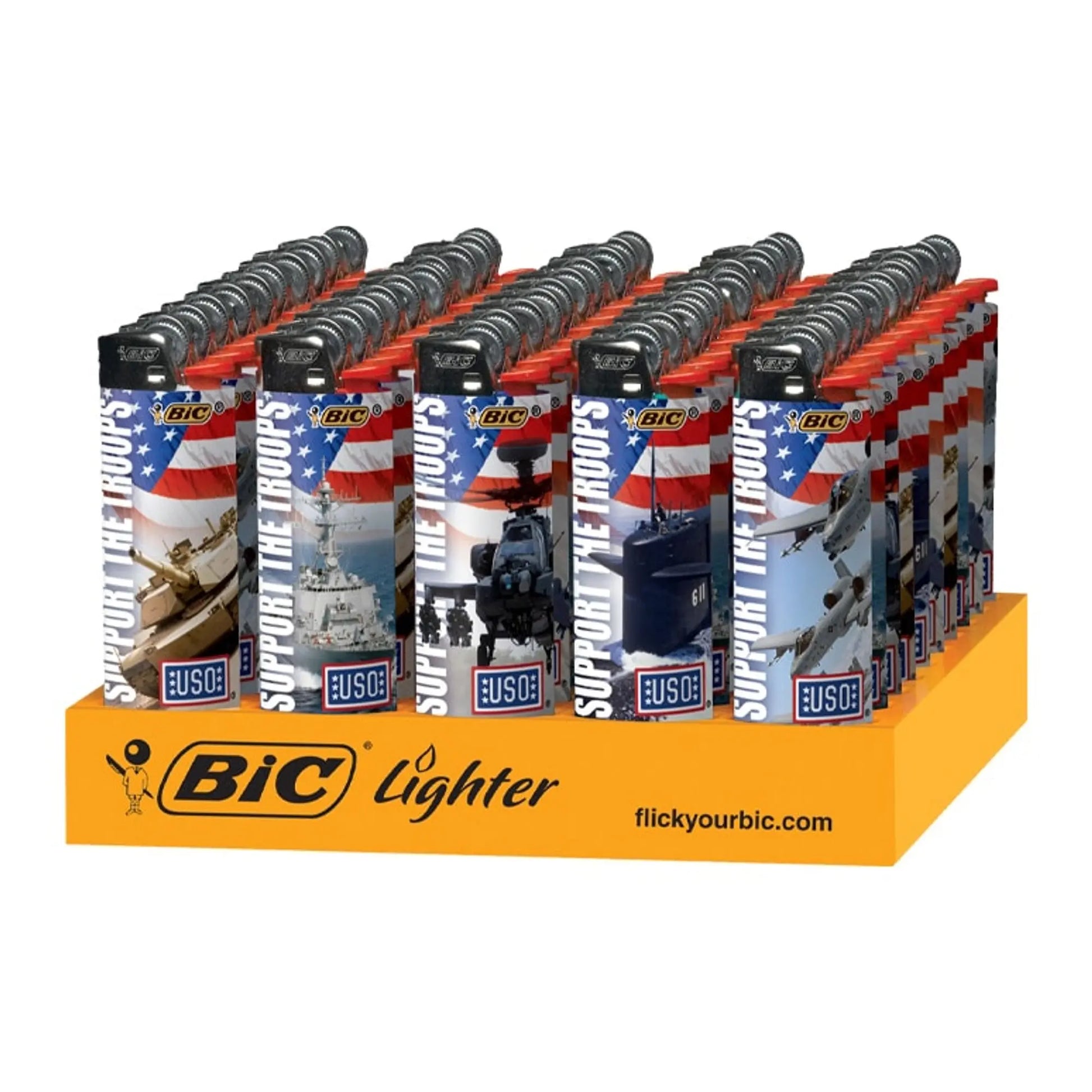 BIC LIGHTERS SUPPORT THE TROOPS (USO) 50CT