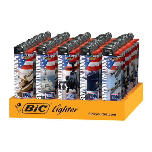 BIC LIGHTERS SUPPORT THE TROOPS (USO) 50CT