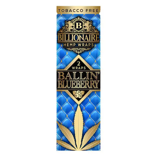 BILLIONAIRE HEMP WRAPS BALLIN BLUEBERRY 25/2PKS