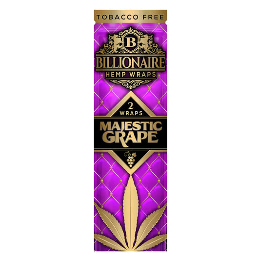 BILLIONAIRE HEMP WRAPS MAJESTIC GRAPE 25/2PKS