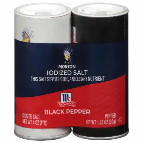 MORTON SALT/BLACK PEPPER COMBO 6 CT