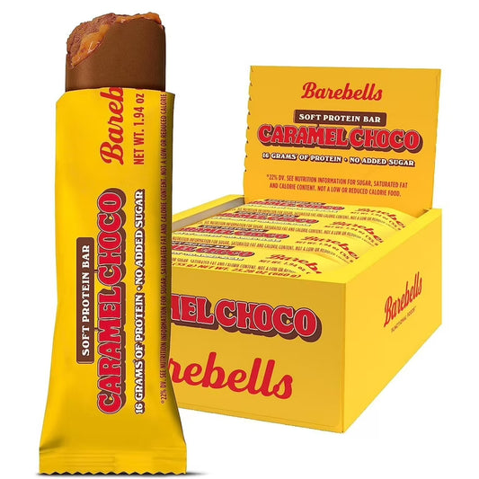 BAREBELLS PROTEIN BAR CARAMEL CHOCO 12CT