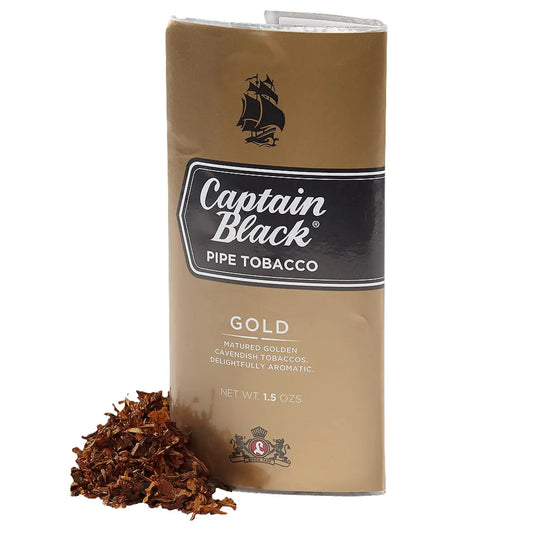 CAPTAIN BLK POUCH GOLD 5CT