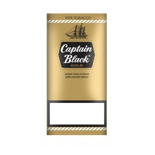 CAPTAIN BLK POUCH GOLD 6CT