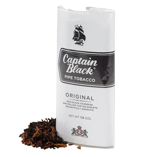 CAPTAIN BLK POUCH REG. WHITE 5CT