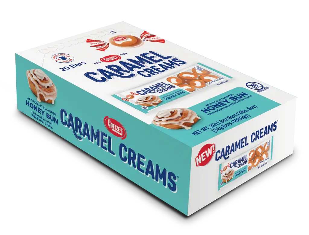CARAMEL CREAMS HONEY BUN BAR 20CT