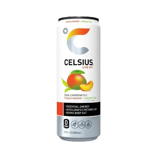 CELSIUS Peach Mango 12/12 OZ - Chase Cash & Carry