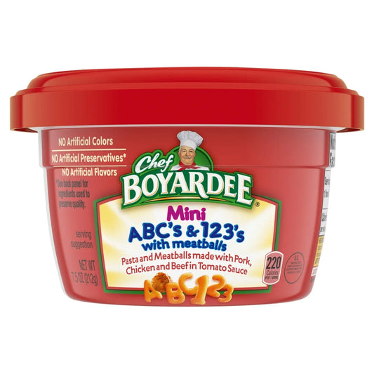 CHEF B MINI ABC &123 W/MEATBALLS 7.5 OZ