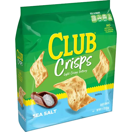 CLUB CRISPS SEA SALT 6/2 OZ