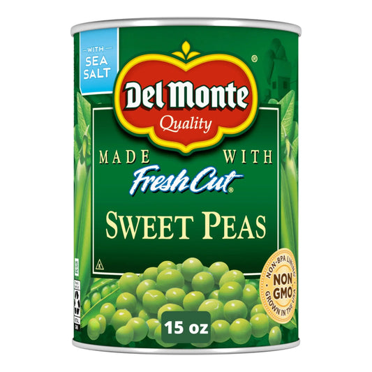 DEL MONTE SWEET PEAS 6/15 OZ
