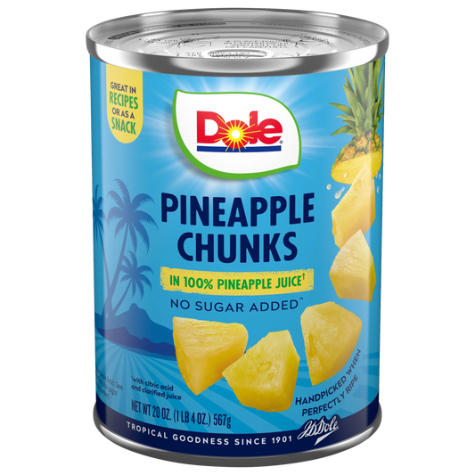 DOLE PINEAPPLE CHUNKS/JUICE 6/20 OZ - Chase Cash & Carry