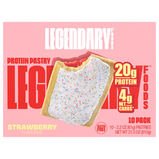 LEGENDARY FOODS PASTRY STRAWBERRY 10CT