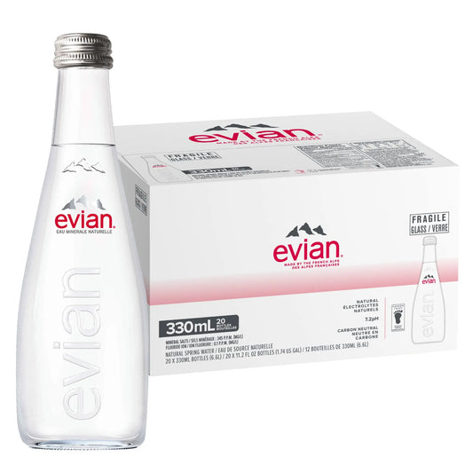 EVIAN WATER GLASS 330ML 20CT
