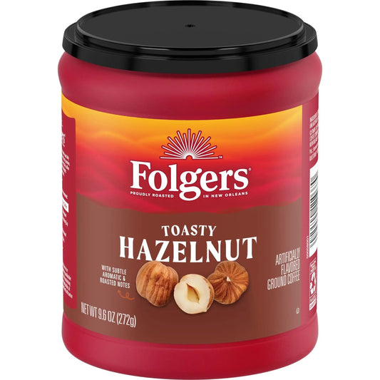 FOLGERS TOASTY HAZELNUT 6/9.6 OZ