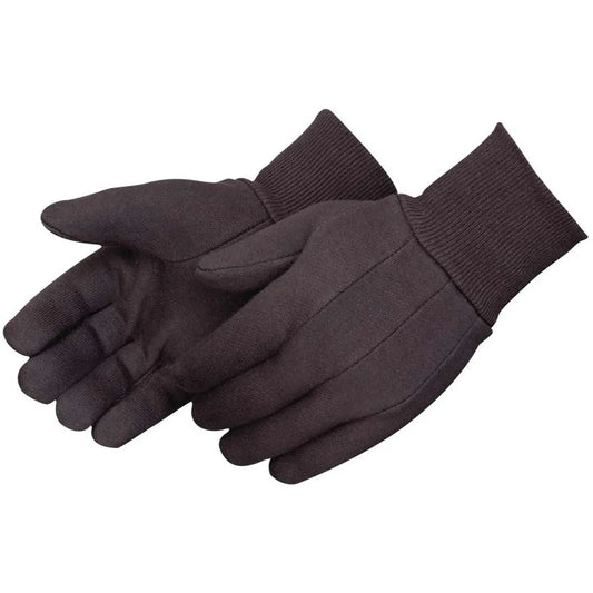GLOVES BROWN WORK JERSEY 12 CT
