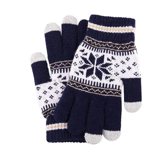 GLOVES KNIT ASST COLOR (SNOWFLAKE) 12 CT