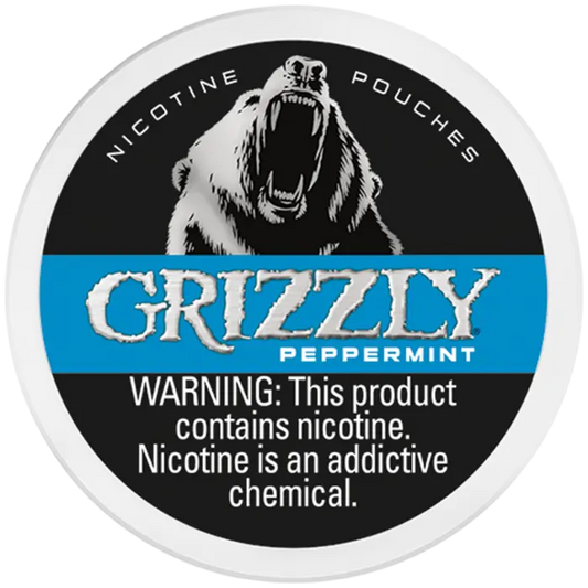 GRIZZLY POUCH PEPPERMINT 7MG 5CT