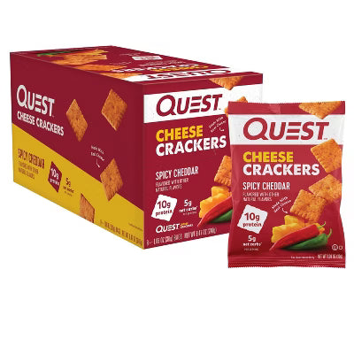 Quest Cheese Crackers Spicy Cheddar 8CT - Chase Cash & Carry