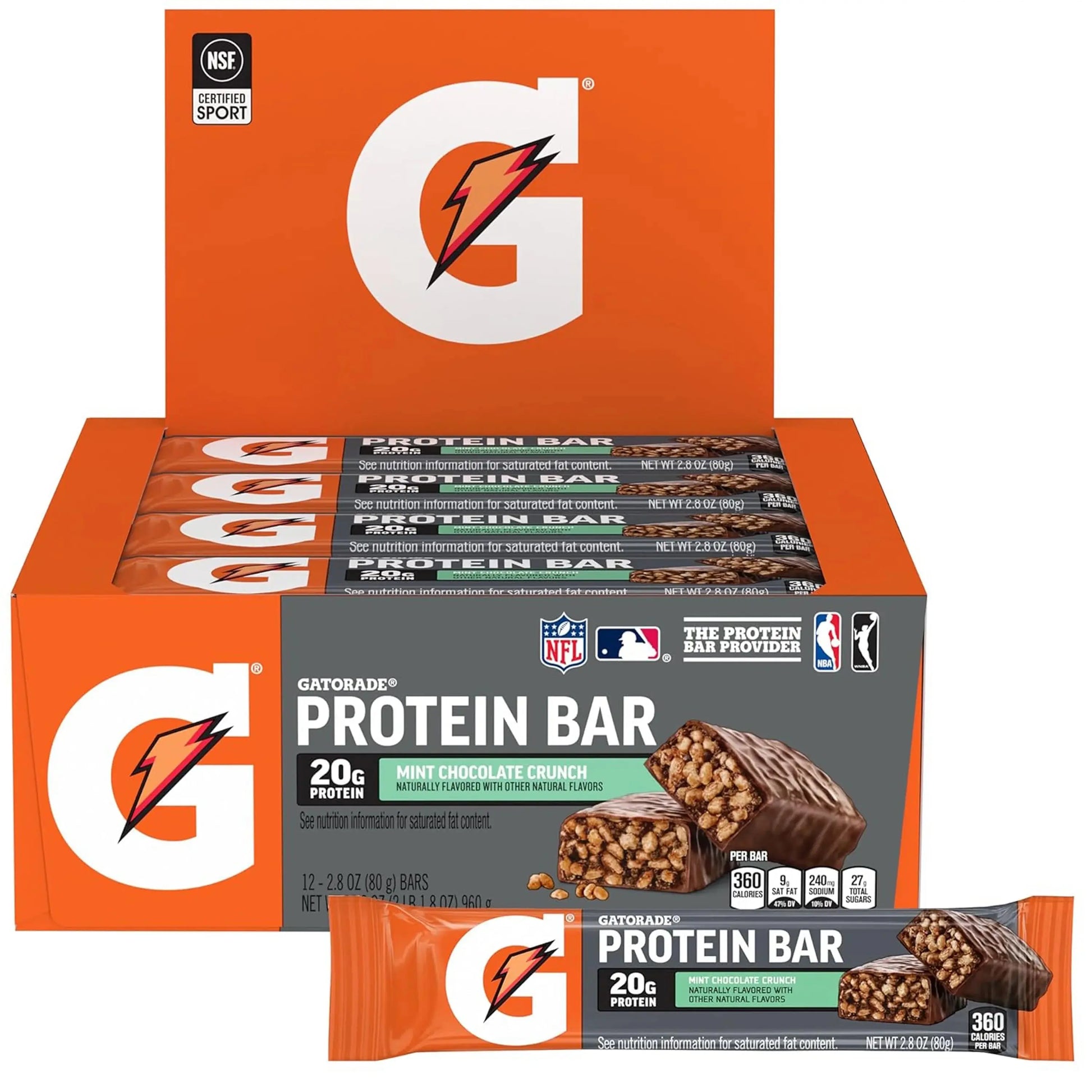 Gatorade Protein Bar Mint Chocolate Crunch 12CT - Chase Cash & Carry