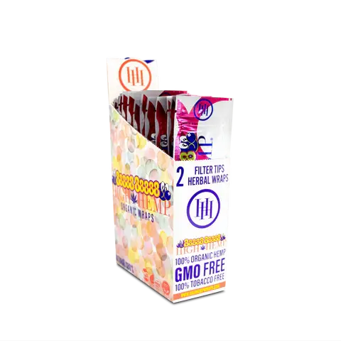 HIGH HEMP WRAPS 8888888 GUM TOBACCO FREE 25/2PKS