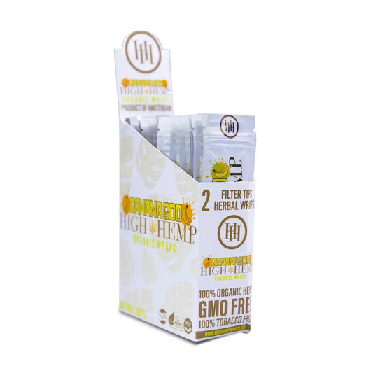HIGH HEMP WRAPS BANANA TOBACCO FREE 25/2PKS