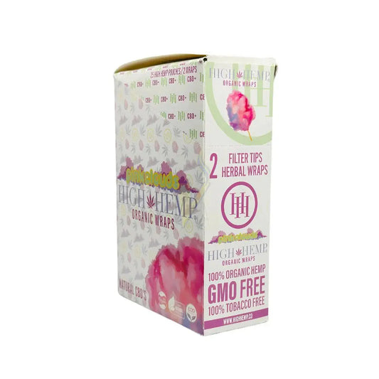 HIGH HEMP WRAPS PINK CLOUD 25/2PKS