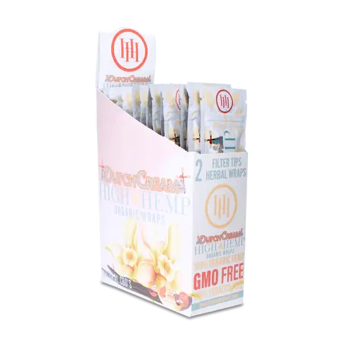 HIGH HEMP WRAPS STRAWBERRY CREAM 25/2PKS