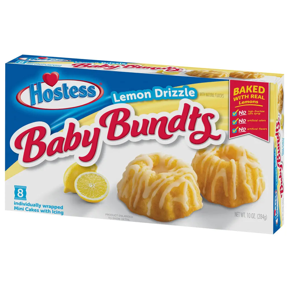 HOSTESS BABY BUNDTS LEMON DRIZZLE 6CT