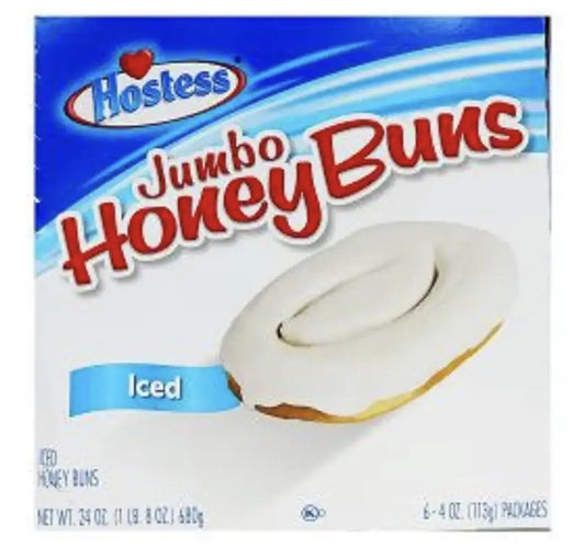 HOSTESS JUMBO HONEYBUNS ICED 6CT