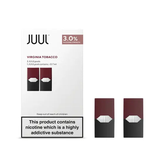 JUUL CARTRIDGES 2 PKS VIRGINIA TOB 3%(FINAL SALE)