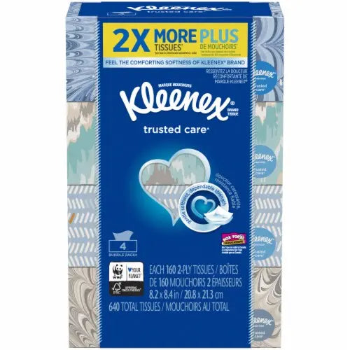 KLEENEX FACIAL TISSUE 4/150CT