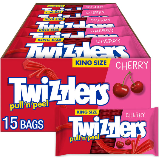 KS TWIZZLER PULL N PEEL CHERRY 15 CT