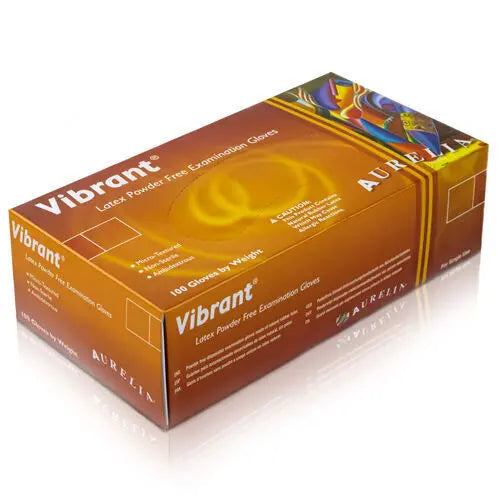 LATEX GLOVES POWDER FREE LARGE (VIBRANT)