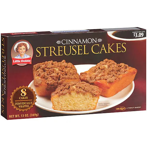 LD CINNAMON STREUSEL CAKES 2PK/ 6CT