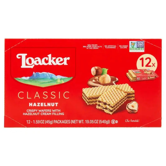 LOACKER WAFERS HAZELNUT 12 CT  