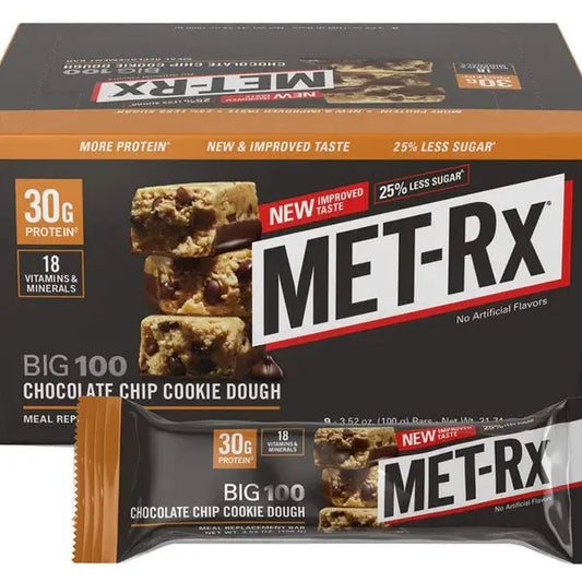 METRX BIG 100 CHOC CHIP COOKIE DOUGH 9CT