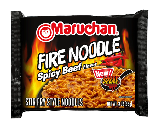 MRCHN RAMEN FIRE SPICY BEEF 3 OZ