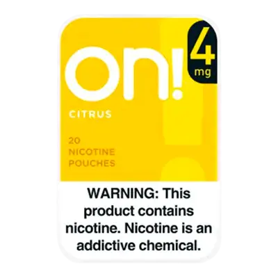 ON! CITRUS 4MG NICOTINE POUCHES 5CT