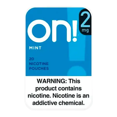 ON! MINT 2MG NICOTINE POUCHES 5CT