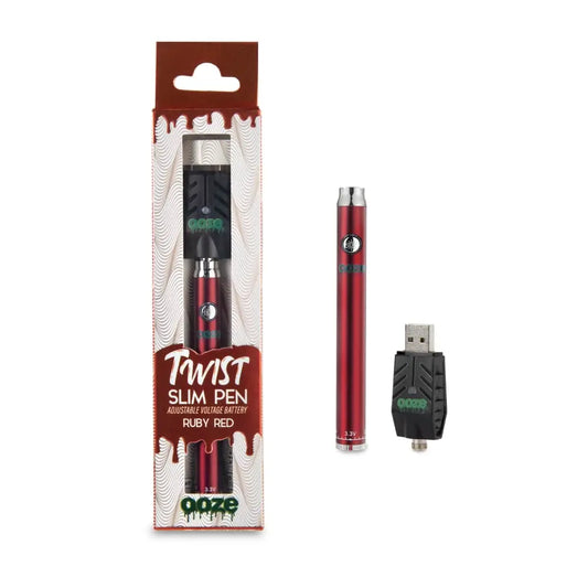 OOZE SLIM RED PEN TWIST BATTERY