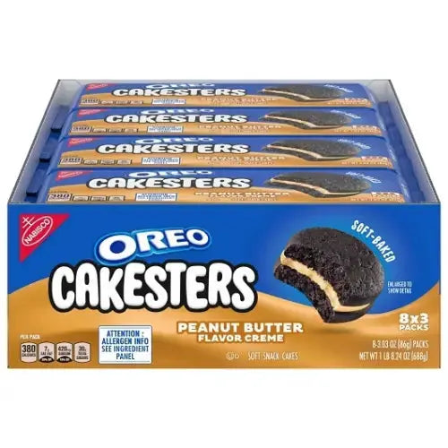 OREO CAKESTERS PEANUT BUTTER 8CT