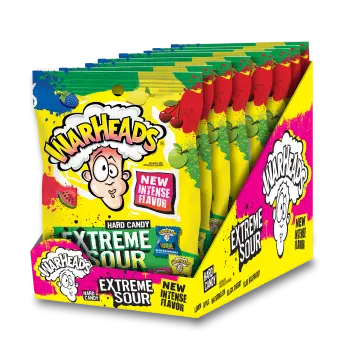 PEG WARHEADS EXTREME SOUR 6/3.25OZ  