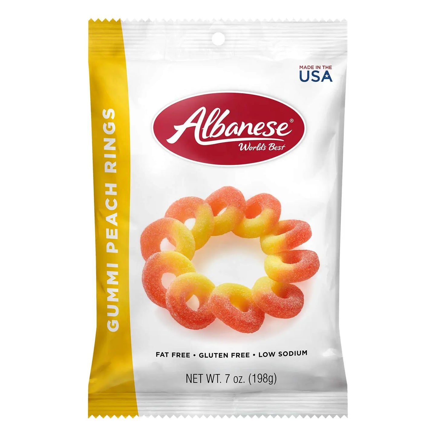 PEG ALBANESE PEACH RINGS 6/7OZ
