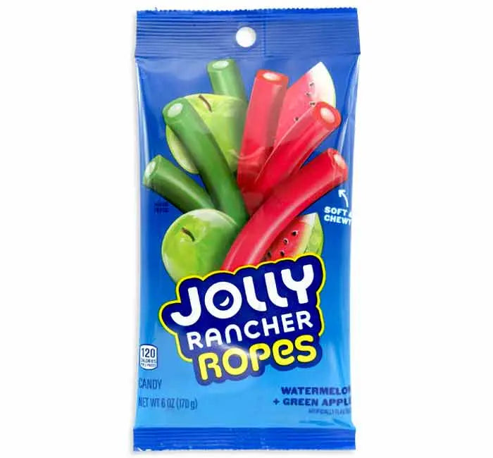 PEG JOLLY RANCHER ROPES WATER & GRN APPLE 6/6OZ