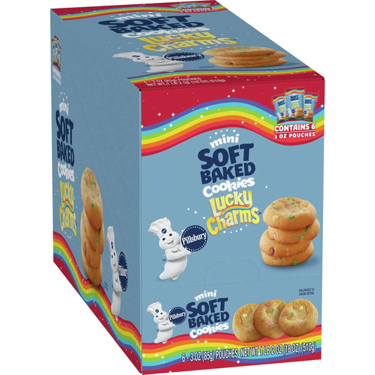 PILLSBURY MINI LUCKY CHARM COOKIES 6CT