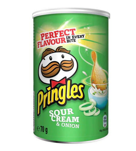 PRINGLES MEDIUM SOUR CREAM & ONION 12CT