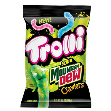 Peg Trolli Sour Brite Crawlers Mountain Dew 6.3OZ